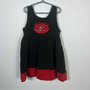 Mezzo Girls Horse riding stitch front dress outfit Vintage 6X 7